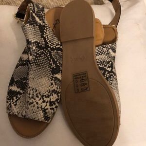 Snake skin sandals